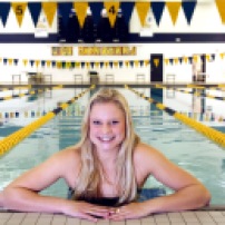 Ellie Roche swims for Fargo North High School. Carrie Snyder / The Forum