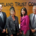 From left, Brian Halverson, Paula Stebner, Sheryl Bernier and Steve Halverson of Heartland Trust Company in Fargo, N.D. Carrie Snyder / The Forum